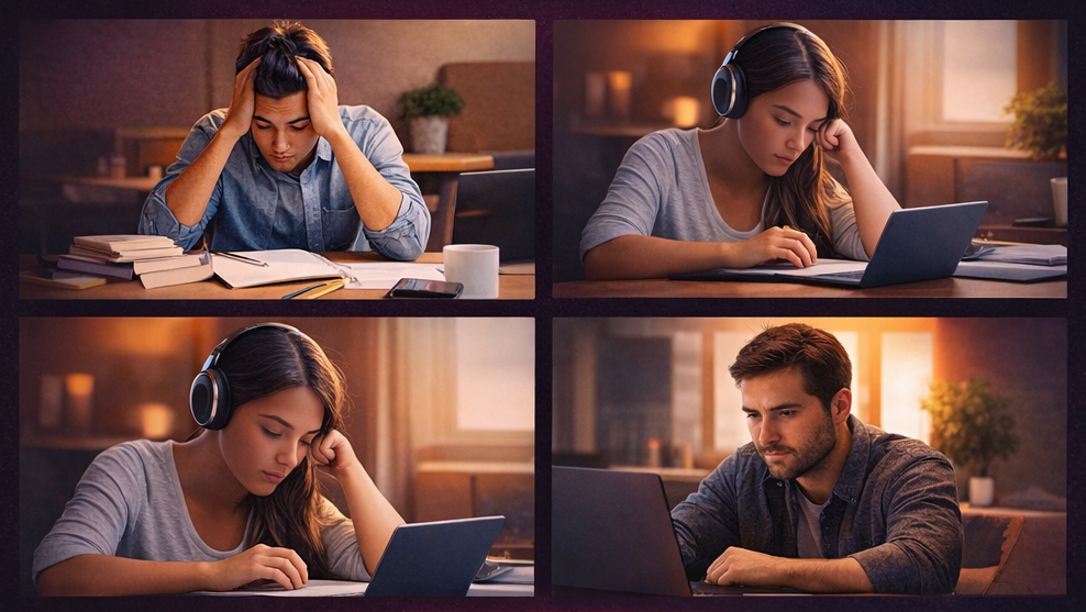 People experiencing focus struggles